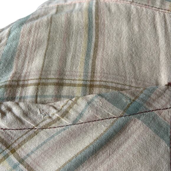 Free People Women’s Plaid Fever Midi Skirt Distressed Grunge Bohemian 90s Vibe 8 - Picture 9 of 12